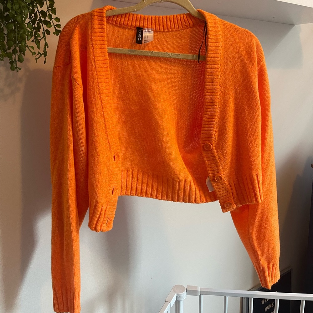 Bright Orange Cardigan